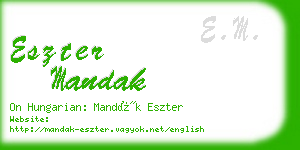 eszter mandak business card